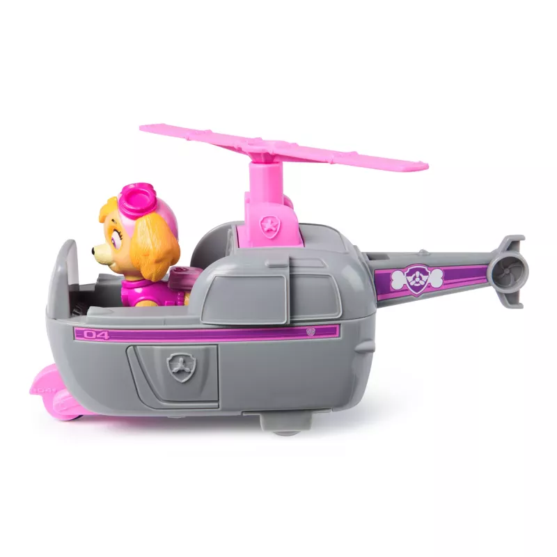 PAW Patrol, Skye sraigtasparnis, žaislinė transporto priemonė su kolekcionuojama veikėjo figūrėle, tvariai sukurtas vaikų žaislas berniukams ir mergaitėms nuo 3 metų