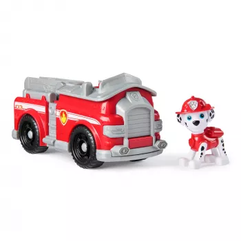 PAW Patrol , Marshallo gaisrinė mašina, žaislinė transporto priemonė su kolekcionuojama veiksmo figūrėle, tvarūs vaikiški žaislai berniukams ir mergaitėms nuo 3 metų