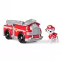 PAW Patrol , Marshallo gaisrinė mašina, žaislinė transporto priemonė su kolekcionuojama veiksmo figūrėle, tvarūs vaikiški žaislai berniukams ir mergaitėms nuo 3 metų