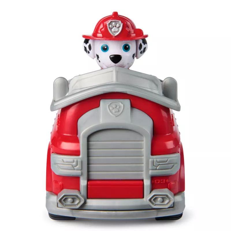 PAW Patrol , Marshallo gaisrinė mašina, žaislinė transporto priemonė su kolekcionuojama veiksmo figūrėle, tvarūs vaikiški žaislai berniukams ir mergaitėms nuo 3 metų