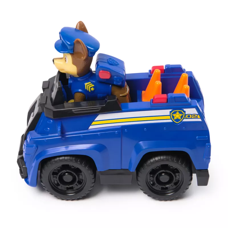 PAW Patrol , Chase’o patrulinis kreiseris, žaislinis automobilis su kolekcionuojama figūrėle, tvariai sukurtas vaikų žaislas berniukams ir mergaitėms nuo 3 metų