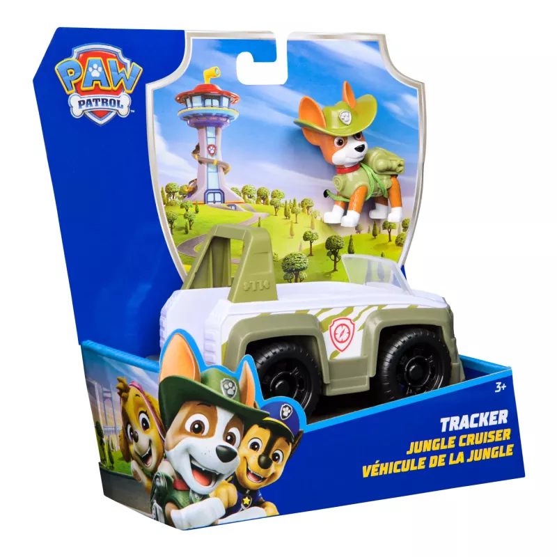 Transporto priemonė PAW Patrol Tracker’s Jungle Rescue Vehicle žalia plastikinė
