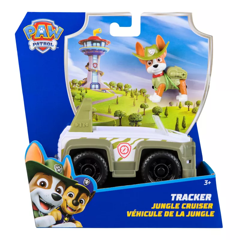 Transporto priemonė PAW Patrol Tracker’s Jungle Rescue Vehicle žalia plastikinė