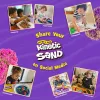 Vaikiškas kinetinio smėlio rinkinys Spinmaster Mold n' Flow 1,5 lb raudonos ir žalsvai mėlynos spalvų su 3 įrankiais (nuo 3 metų)