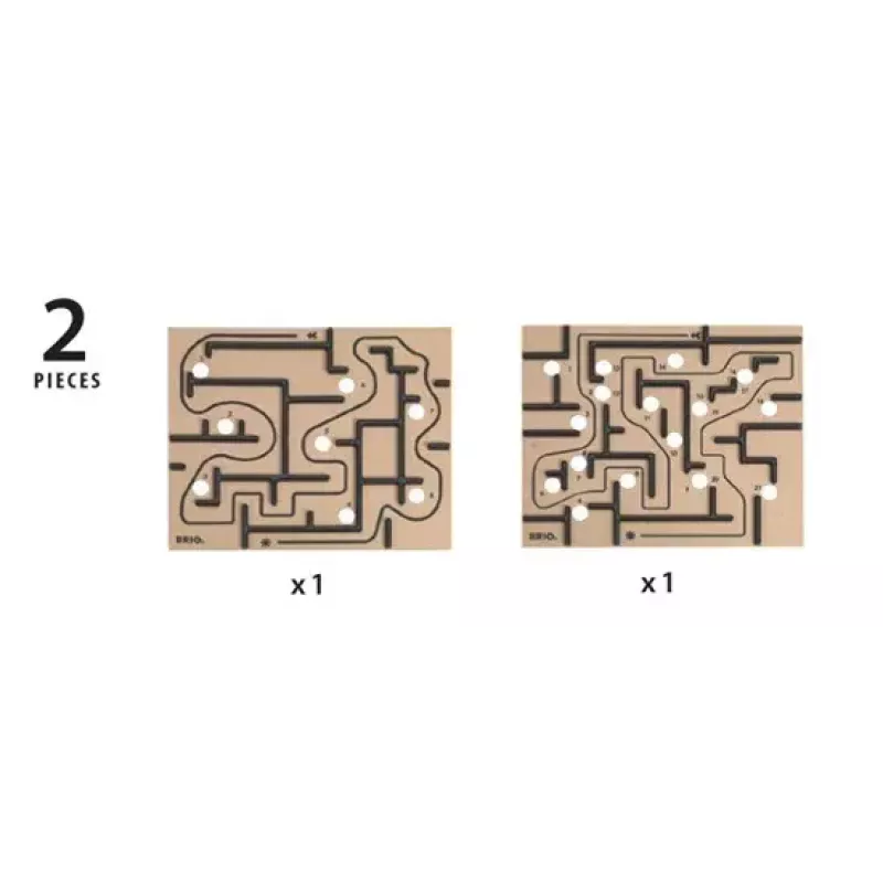 Medinis labirinto stalo žaidimas Ravensburger BRIO Labyrinth Boards, juoda, 273×228×9 mm, nuo 6 metų