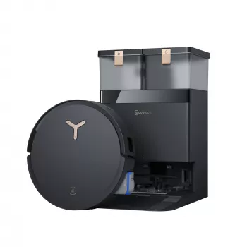 Robotų dulkių siurblys Ecovacs Deebot X8 Pro Omni, juoda, dulkių maišelis 0,22 l, veikimo laikas 145 min, ličio jonų 6400 mAh
