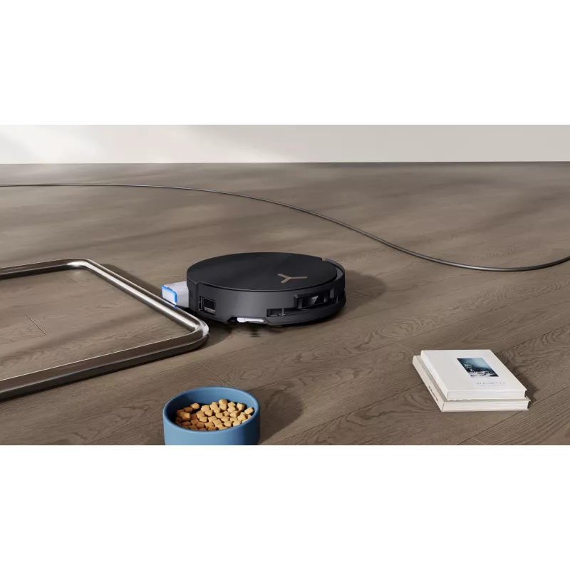 Robotų dulkių siurblys Ecovacs Deebot X8 Pro Omni, juoda, dulkių maišelis 0,22 l, veikimo laikas 145 min, ličio jonų 6400 mAh
