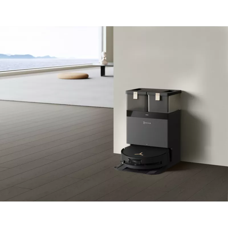 Robotų dulkių siurblys Ecovacs Deebot X8 Pro Omni, juoda, dulkių maišelis 0,22 l, veikimo laikas 145 min, ličio jonų 6400 mAh