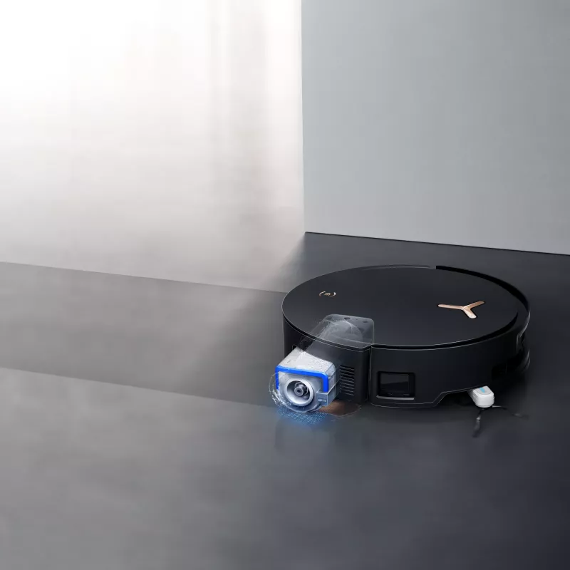 Robotų dulkių siurblys Ecovacs Deebot X8 Pro Omni, juoda, dulkių maišelis 0,22 l, veikimo laikas 145 min, ličio jonų 6400 mAh