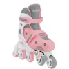 Vaikiškos mokymosi pačiūžos GLOBBER 2 in 1 dydis 30–33 rožinės – reguliuojamos pradedančiųjų inline/quad komplektas