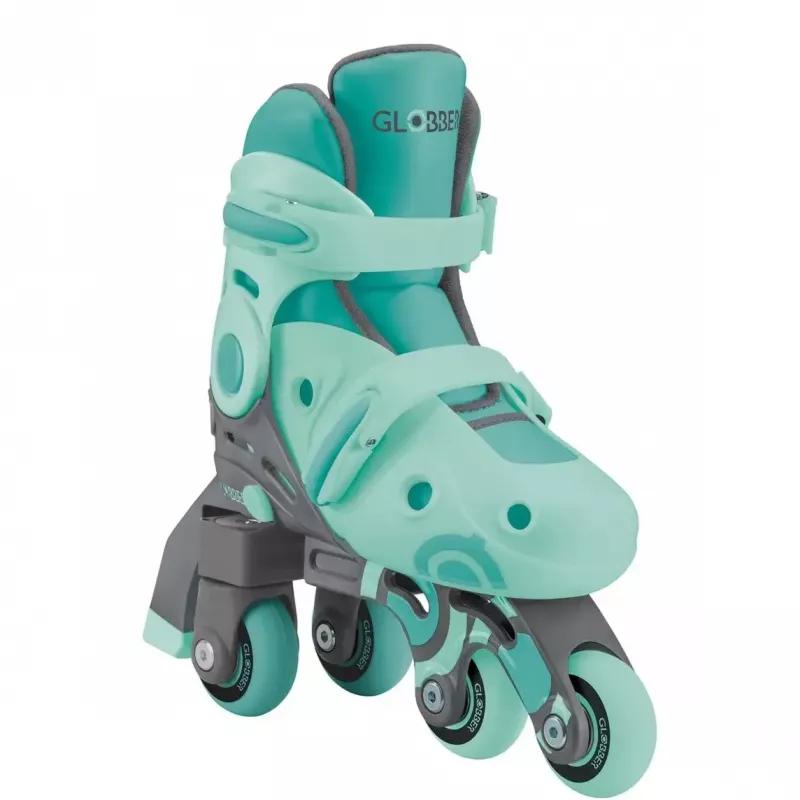 Pačiūžos GLOBBER Learning Skates 2 in 1 26–29 dydžio mėtinės — reguliuojamos vaikiškos mokymosi pačiūžos