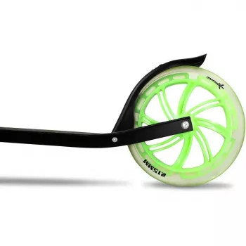 Paspirtukas Muuwmi GLOW su 215 mm šviečiančiais ratukais, juodas/žalias