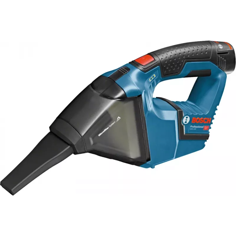 Bosch GAS 12V rankinis dulkių siurblys, juodas, mėlynas, be maišelio