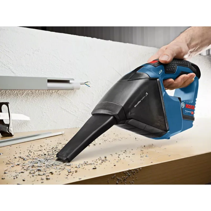 Bosch GAS 12V rankinis dulkių siurblys, juodas, mėlynas, be maišelio