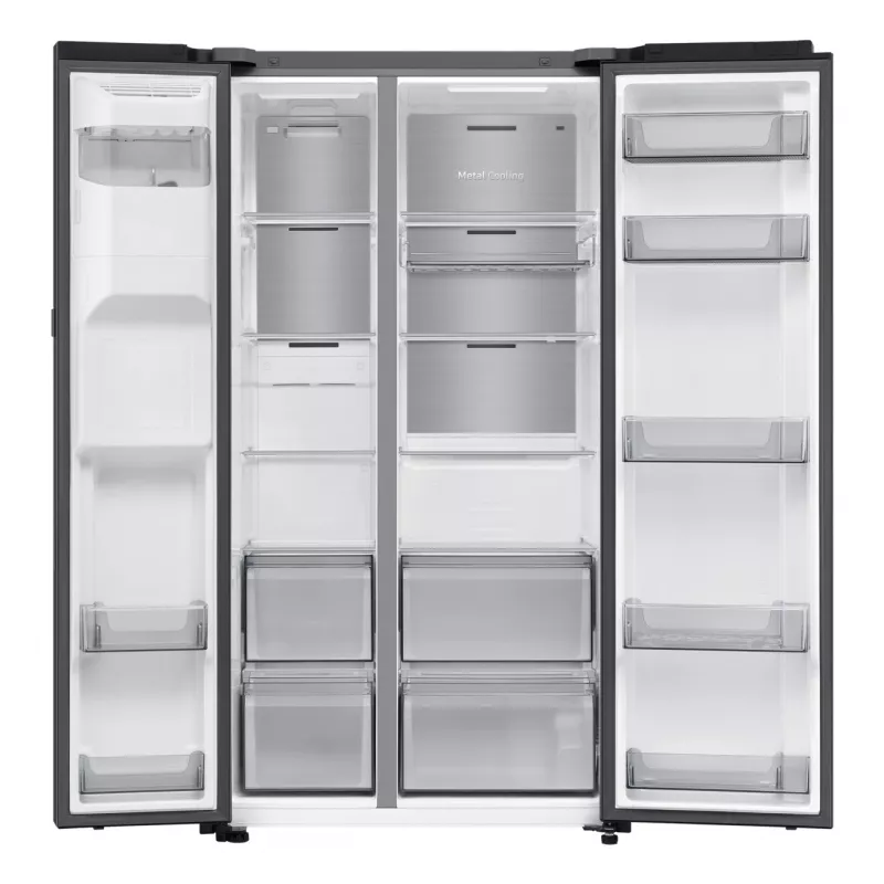 Samsung RS80F64KEF šaldytuvas-šaldiklis šoninis Laisvai pastatomas 640 L Juoda