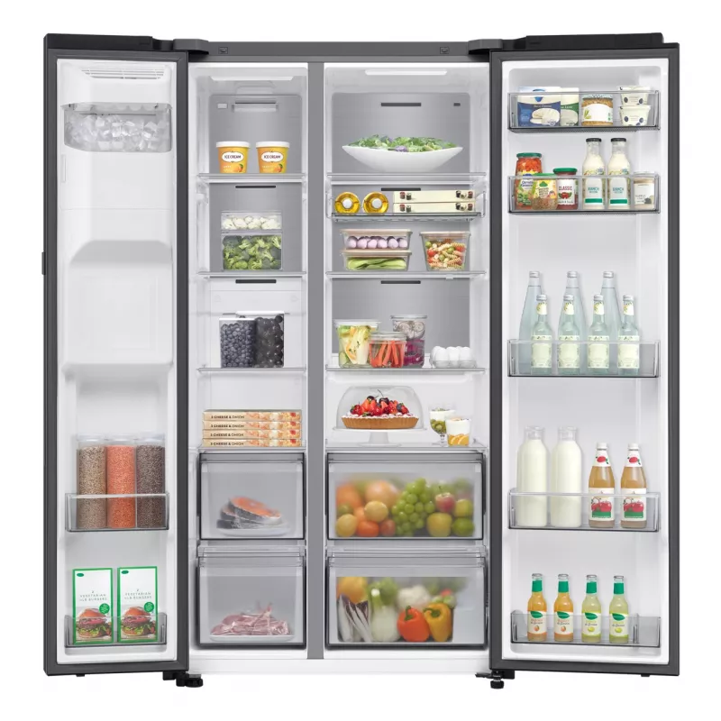 Samsung RS80F64KEF šaldytuvas-šaldiklis šoninis Laisvai pastatomas 640 L Juoda