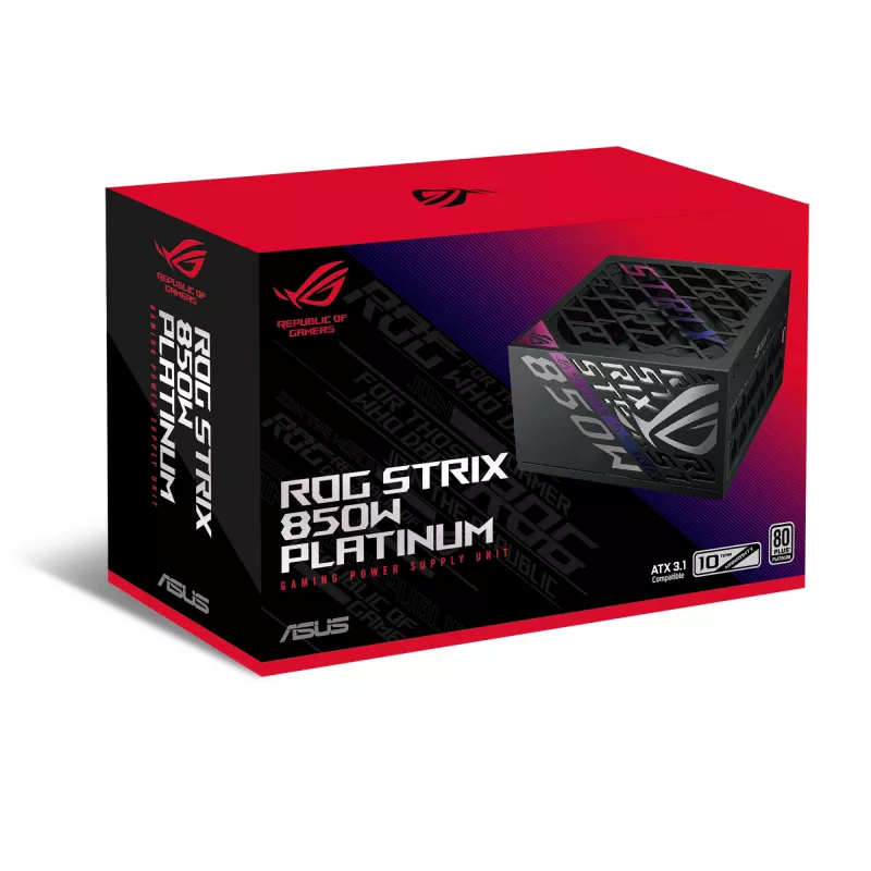 ASUS ROG -STRIX-850P-GAMING maitinimo blokas 850 W 20+4 kontaktų ATX ATX juodas
