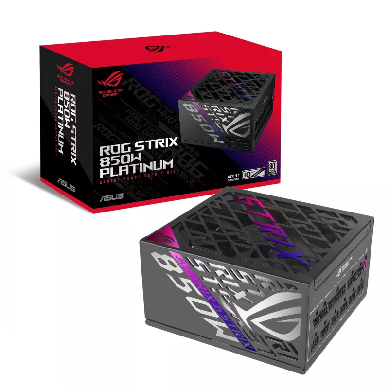 ASUS ROG -STRIX-850P-GAMING maitinimo blokas 850 W 20+4 kontaktų ATX ATX juodas
