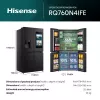 Šaldytuvas Hisense Cross door RQ760N4IFE – laisvai pastatomas, daugiaduris, 577 L bendras tūris, juodos spalvos