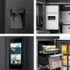 Šaldytuvas Hisense Cross door RQ760N4IFE – laisvai pastatomas, daugiaduris, 577 L bendras tūris, juodos spalvos