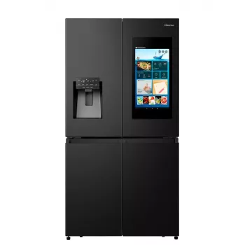 Šaldytuvas Hisense Cross door RQ760N4IFE – laisvai pastatomas, daugiaduris, 577 L bendras tūris, juodos spalvos