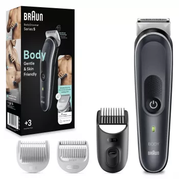 Braun BodyGroomer kūno kirpimo mašinėlė 5 BG5340 su SkinShield technologija ir 2 priedais
