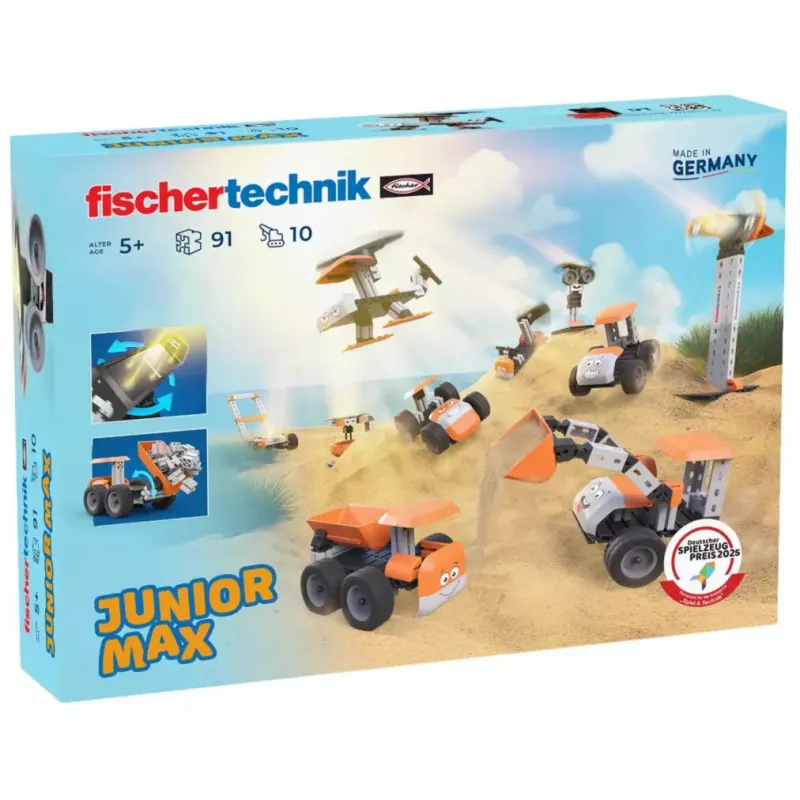 Konstruktorius Fischertechnik Junior Max 576101 — mokomasis statybinių detalių rinkinys vaikams