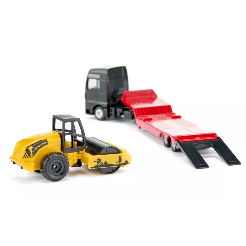 Siku MAN sunkvežimis su kelių volu, Sunkvežimio / priekabos modelis, 1:87, MAN, Berniukams/mergaitėms, Metalas, Plastikas, Raudona, Geltona