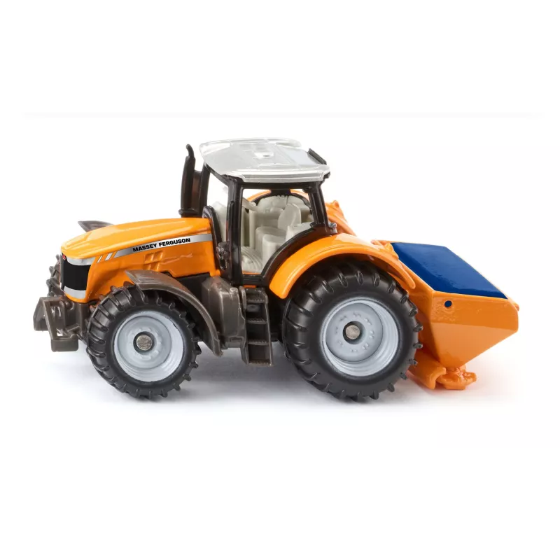 Siku Massey Ferguson su druskos barstytuvu, traktoriaus modelis, iš anksto surinktas
