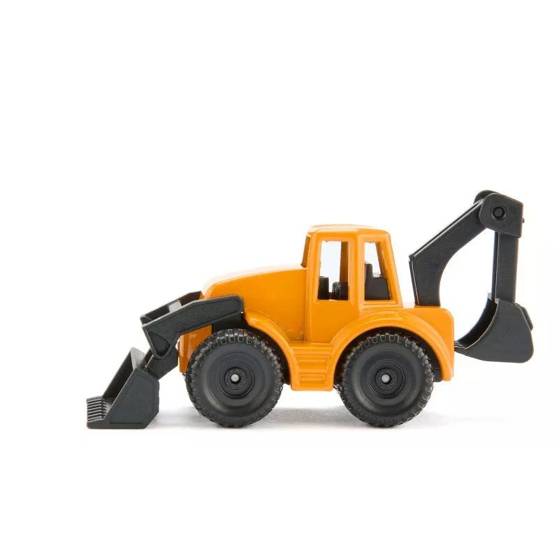 Siku MAN sunkvežimis su ekskavatoriumi-krautuvu, sunkvežimio / priekabos modelis, 1:87, MAN, berniukams / mergaitėms, metalas, plastikas, mėlyna, geltona