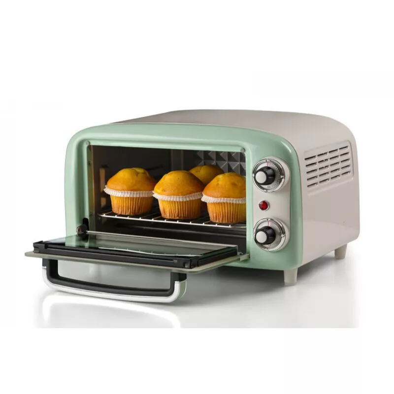 Ariete 3919 Elektrinė orkaitė Vintage, 800W, 10L talpa, Dvigubas stiklas, Retro, Žalia