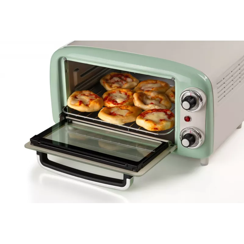 Ariete 3919 Elektrinė orkaitė Vintage, 800W, 10L talpa, Dvigubas stiklas, Retro, Žalia