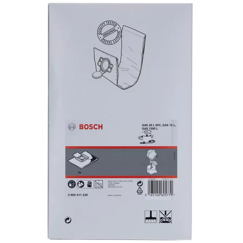 Bosch 2 605 411 229 dulkių siurblių priedai Dulkių maišelis