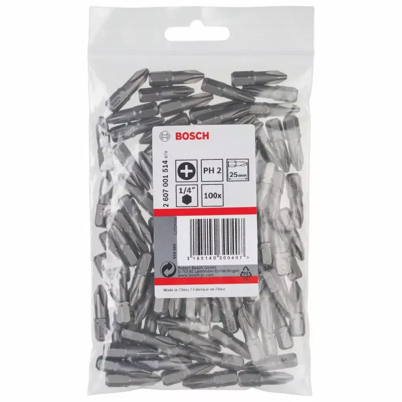 Atsuktuvo antgalis Bosch 2607001514 100 vnt. PH 2 25 mm šešiabriaunis