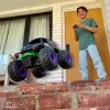 Monster Jam, oficialus Smash & Bash Grave Digger nuotolinio valdymo automobilis, skirtas vidaus ir lauko naudojimui, 1:15 mastelio taisomas monstrų sunkvežimis, žaislai berniukams ir mergaitėms nuo 4 metų