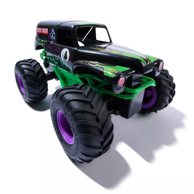 Monster Jam, oficialus Smash & Bash Grave Digger nuotolinio valdymo automobilis, skirtas vidaus ir lauko naudojimui, 1:15 mastelio taisomas monstrų sunkvežimis, žaislai berniukams ir mergaitėms nuo 4 metų