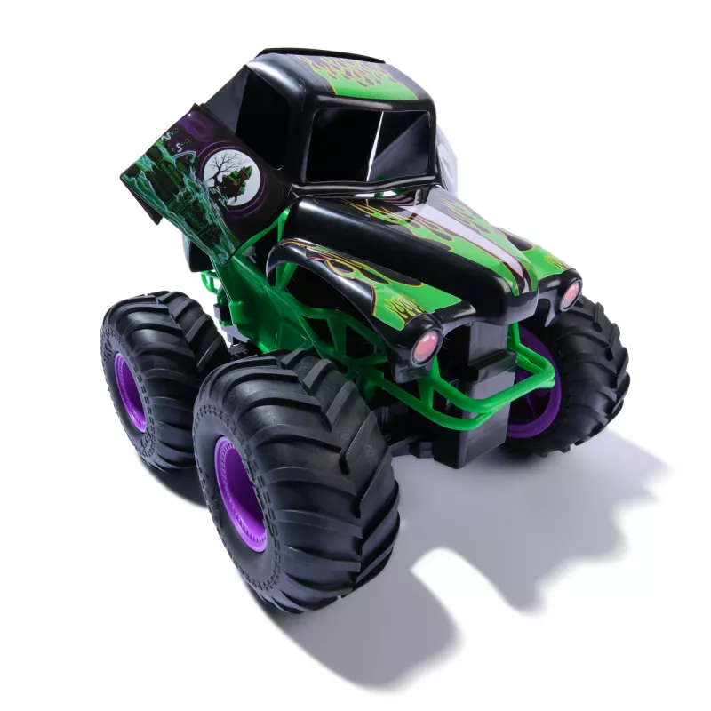 Monster Jam, oficialus Smash & Bash Grave Digger nuotolinio valdymo automobilis, skirtas vidaus ir lauko naudojimui, 1:15 mastelio taisomas monstrų sunkvežimis, žaislai berniukams ir mergaitėms nuo 4 metų