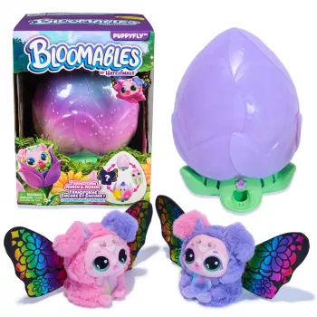 Hatchimals Bloomables – Puppyfly, interaktyvus žaislas su staigmena ir gėle, pakartojamas atskleidimas ir transformacija, daugiau nei 100 garsų ir reakcijų (stiliai skiriasi), vaikiški žaislai mergaitėms ir berniukams