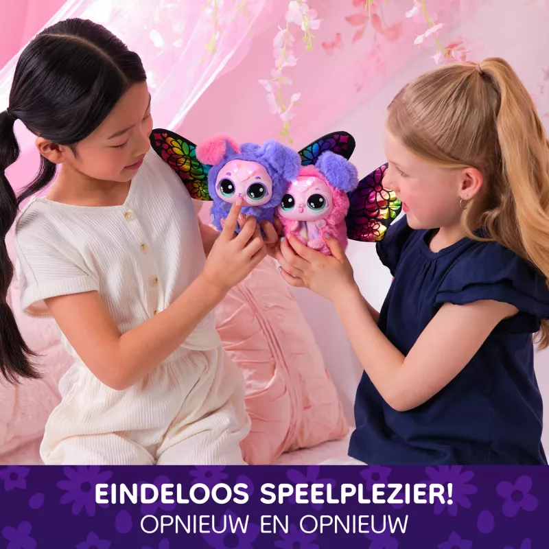 Hatchimals Bloomables – Puppyfly, interaktyvus žaislas su staigmena ir gėle, pakartojamas atskleidimas ir transformacija, daugiau nei 100 garsų ir reakcijų (stiliai skiriasi), vaikiški žaislai mergaitėms ir berniukams