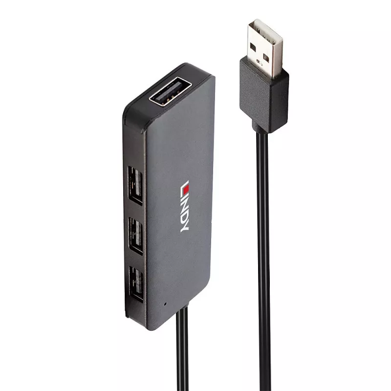 USB šakotuvas Lindy 4 prievadų USB 2.0 šakotuvas