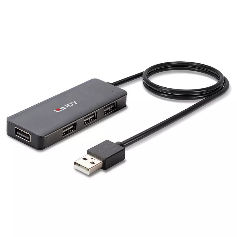 USB šakotuvas Lindy 4 prievadų USB 2.0 šakotuvas