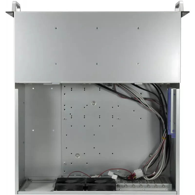 Serverio korpuso dėklas INTER-TECH IPC 4U-4708 — 4U, juodas, palaiko ATX/PS2 maitinimo bloką, 4x priekiniai 80 mm, 2x galiniai 80 mm, 2,5/3,5 colio HDD