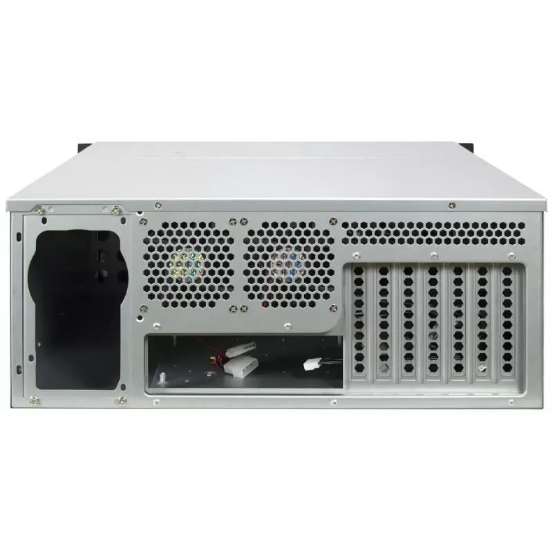 Serverio korpuso dėklas INTER-TECH IPC 4U-4708 — 4U, juodas, palaiko ATX/PS2 maitinimo bloką, 4x priekiniai 80 mm, 2x galiniai 80 mm, 2,5/3,5 colio HDD