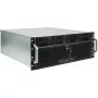 Serverio korpuso dėklas INTER-TECH IPC 4U-4708 — 4U, juodas, palaiko ATX/PS2 maitinimo bloką, 4x priekiniai 80 mm, 2x galiniai 80 mm, 2,5/3,5 colio HDD