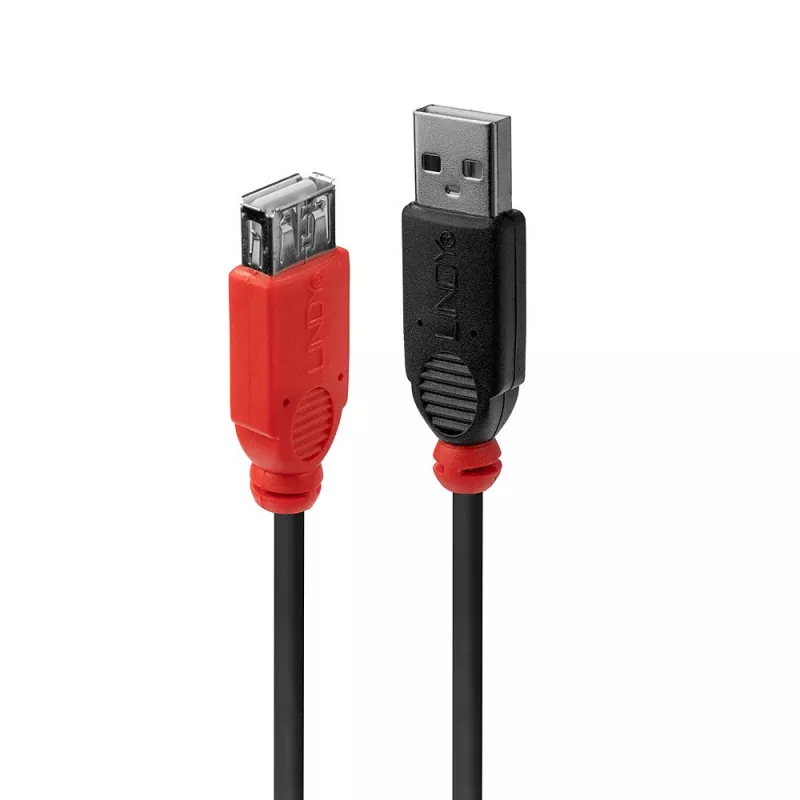 Lindy 5m USB 2.0 Active Extension plonas, 5 m, USB A, USB A, USB 2.0, 0.48 Gbit/s, Juoda