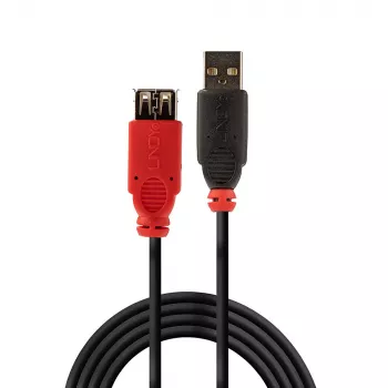 Lindy 5m USB 2.0 Active Extension plonas, 5 m, USB A, USB A, USB 2.0, 0.48 Gbit/s, Juoda