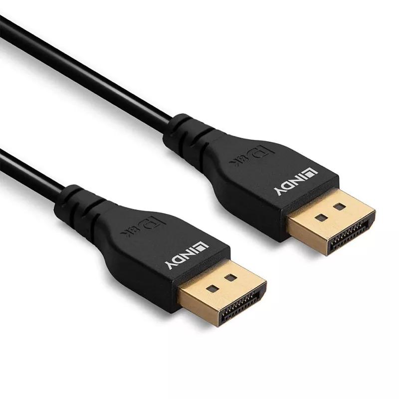 Lindy 3 m plonas DisplayPort 1.4 kabelis, 3 m, DisplayPort, DisplayPort, kištukas, kištukas, 7680 x 4320 pikselių
