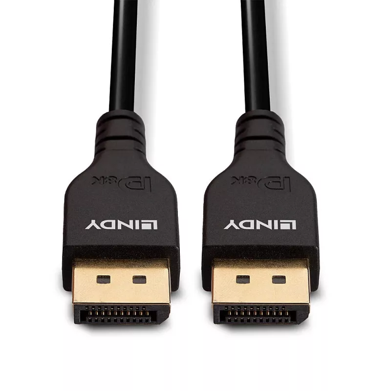 Lindy 1m plonas DisplayPort 1.4 kabelis, 1 m, DisplayPort, DisplayPort, kištukas, kištukas, 7680 x 4320 pikselių