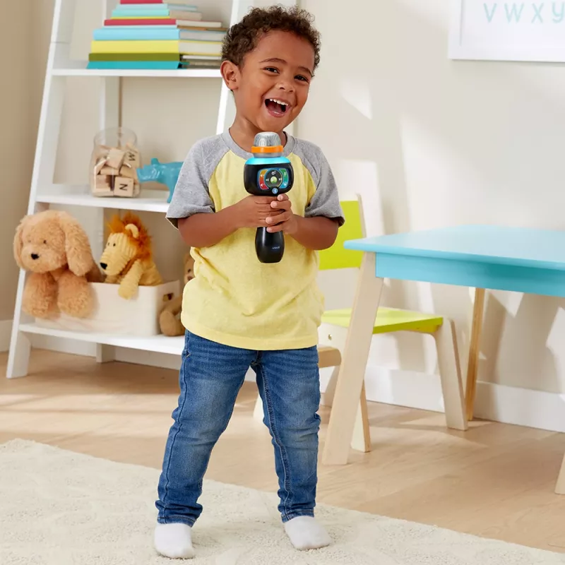 VTech Baby Magiškas dainavimo malonumo mikrofonas, Žaislinis mikrofonas, 2 metai, AAA, 200 g, Juoda