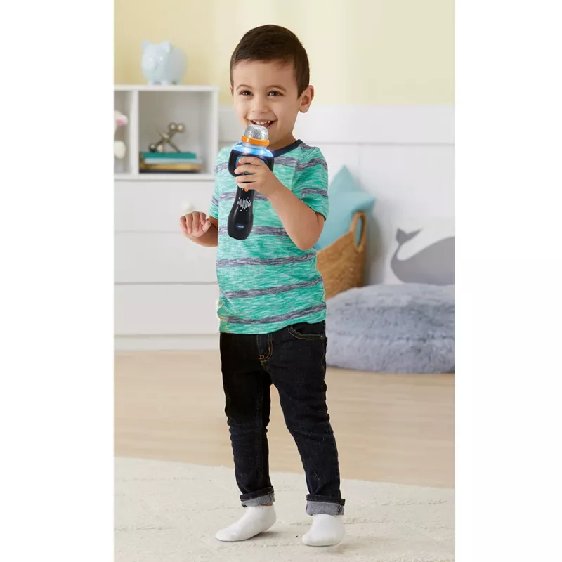 VTech Baby Magiškas dainavimo malonumo mikrofonas, Žaislinis mikrofonas, 2 metai, AAA, 200 g, Juoda